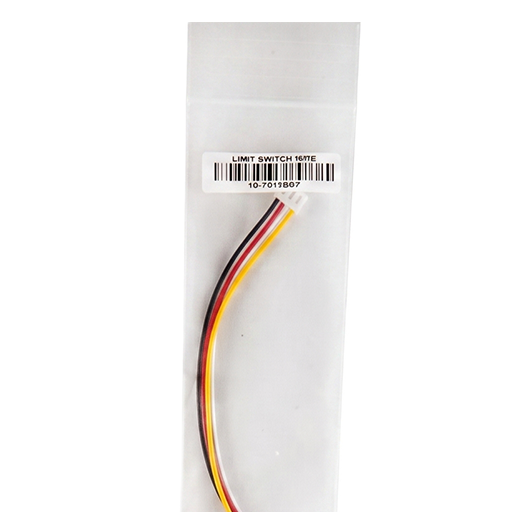 A 4-pin JST connector with multicolored wires (black, red, white, yellow) inserted into the connector, displayed on a white background.