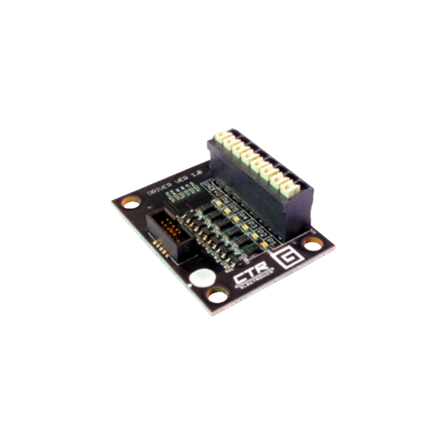 CTR Electronics Gadgeteer has six 5A peak low-side outputs for HERO. Controls solenoids, motors, LED strips. Features LED indicators and push-in terminals for robotics and automation