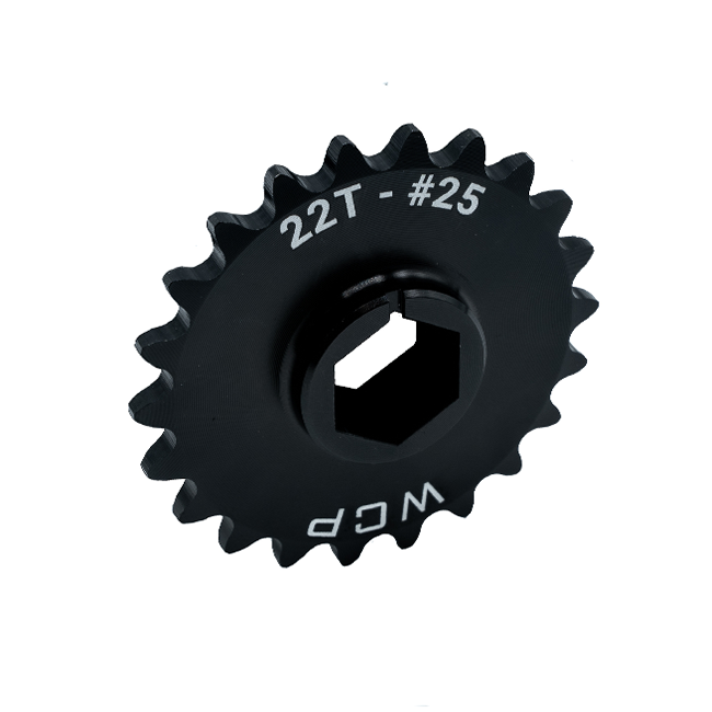 WCP 1/2" Hex Bore Aluminum Double Hub Sprockets (#25 Chain)