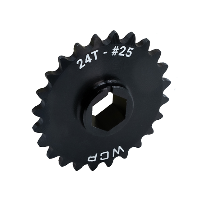 WCP 1/2" Hex Bore Aluminum Double Hub Sprockets (#25 Chain)