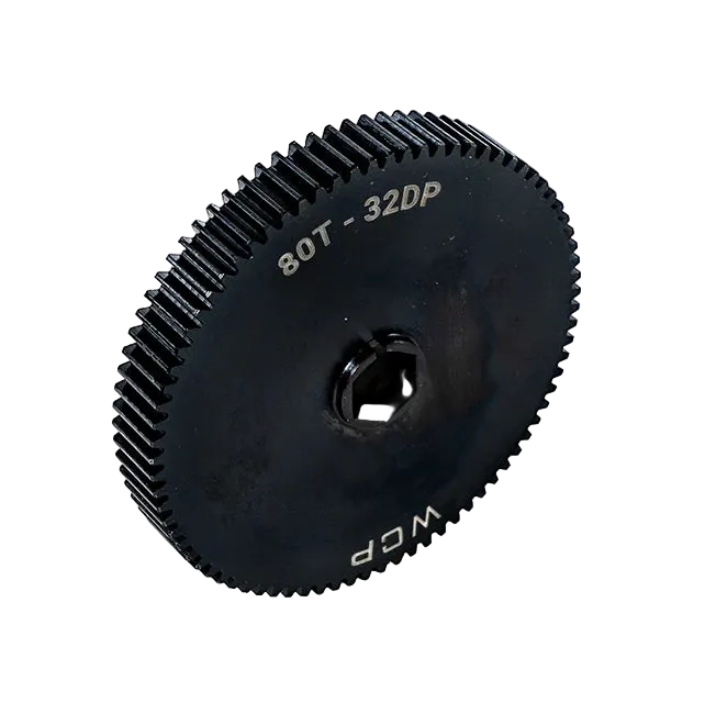 WCP 80t Steel Spur Gear (32 DP, 3/8" Hex Bore)