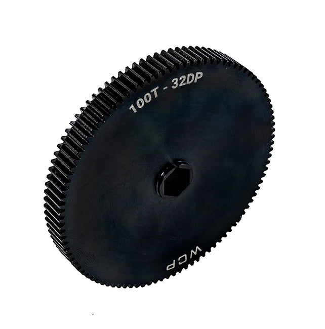 WCP 100t Steel Spur Gear (32 DP, 3/8" Hex Bore)