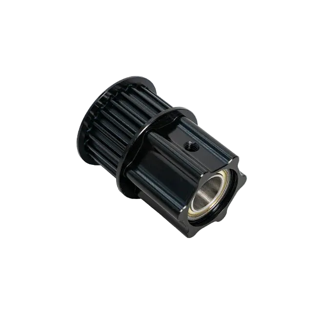 20 tooth Pulley with 1-1/8 inch OD Aluminum Stub Roller Hub, 5mm HTD