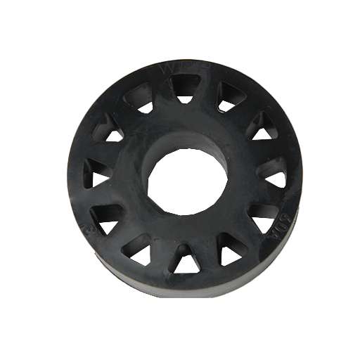 Black straight flex wheel 60A 1/2 Hex Stretch. 3" OD x 1" Wide Straight Flex Wheel (1-1/4" Round Stretch, 60A)
