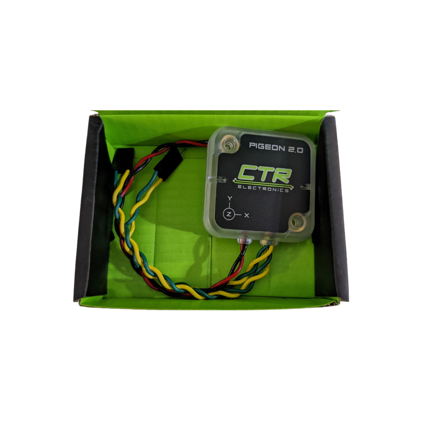 CTR Electronics robotics part pigeon 2.0 IMU in box with attached wiring