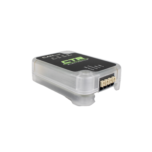 CTR Electronics CANivore is a USB-to-CAN FD device encased in a clear plastic housing with a black label on top showcasing FRC robotics tech component
