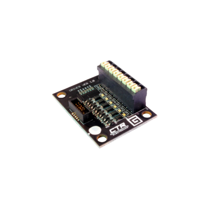 CTR Electronics Gadgeteer has six 5A peak low-side outputs for HERO. Controls solenoids, motors, LED strips. Features LED indicators and push-in terminals for robotics and automation