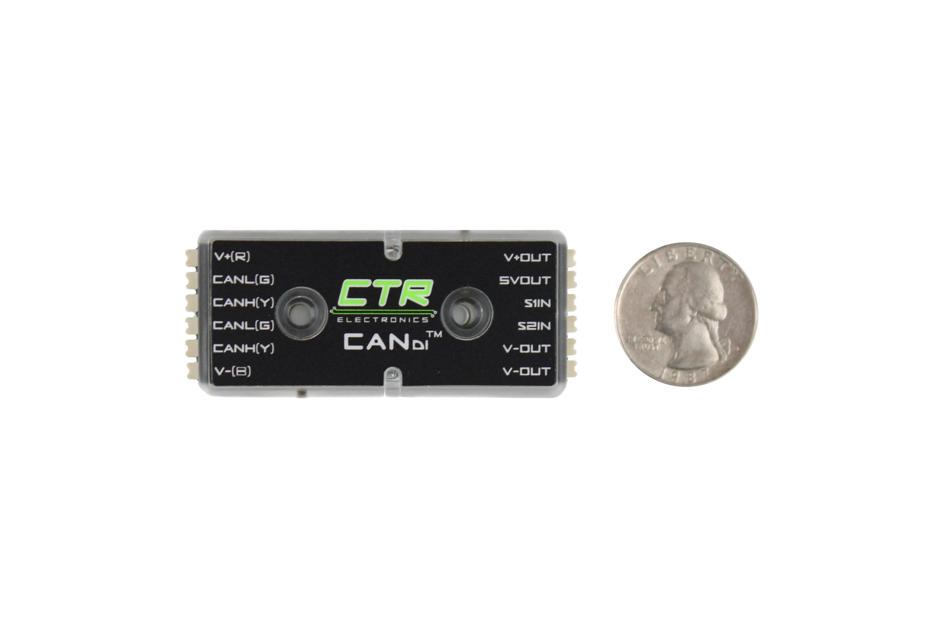 CTR CANdi digital signals into CAN bus networks size comparison coin