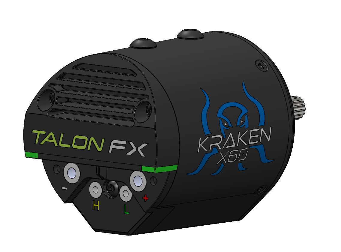 Kraken X60 brushless motor powered by Talon FX_front angle
