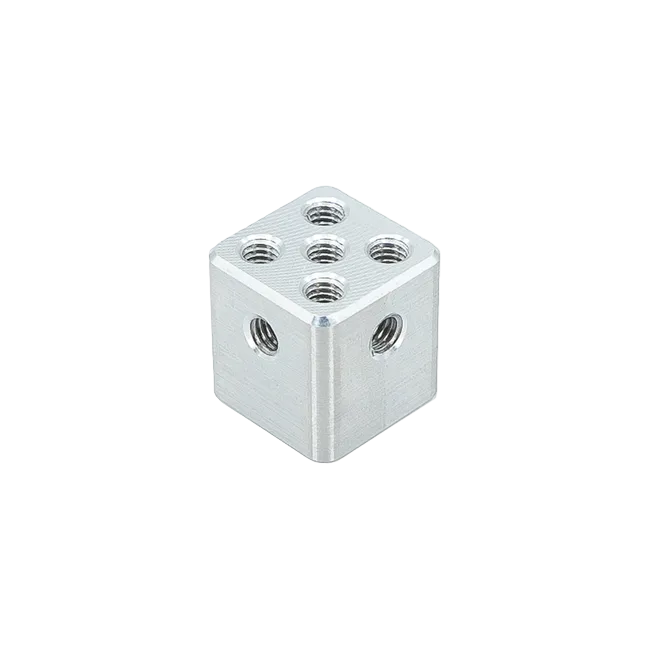 1" x 1" / Aluminum Plug (0.125" Wall, #10-32 Tapped)