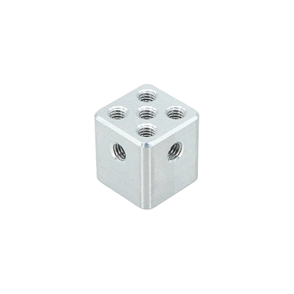 1" x 1" / Aluminum Plug (0.125" Wall, #10-32 Tapped)