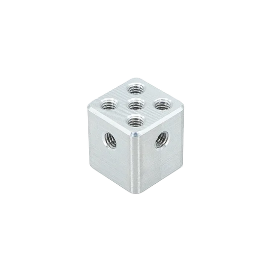 1" x 1" / Aluminum Plug (0.125" Wall, #10-32 Tapped)