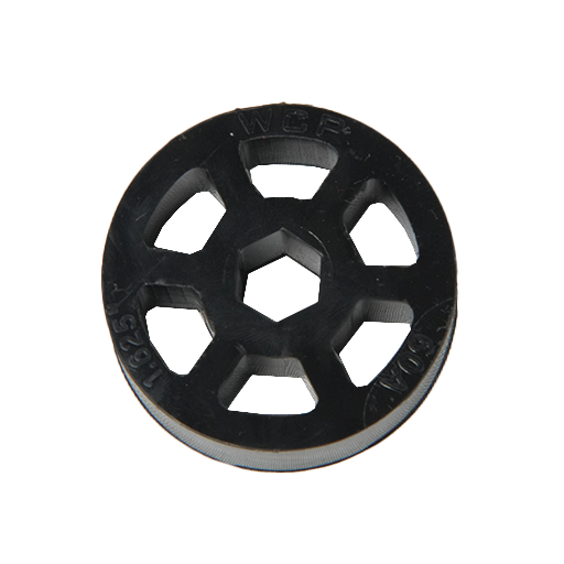 Black straight flex wheel 60A 1/2 Hex Stretch