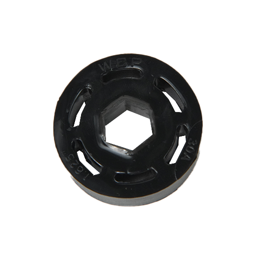 Wide Straight Flex Wheel- 1.625" OD x 1/2" (1/2" Hex, 30A)