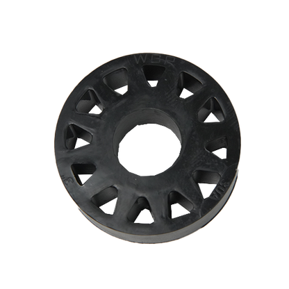 Black straight flex wheel 3" OD x 1" Wide Straight Flex Wheel (1-1/4" Round Stretch, 30A)