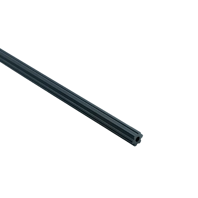 A black metal light fixture component with a hexagonal shape.