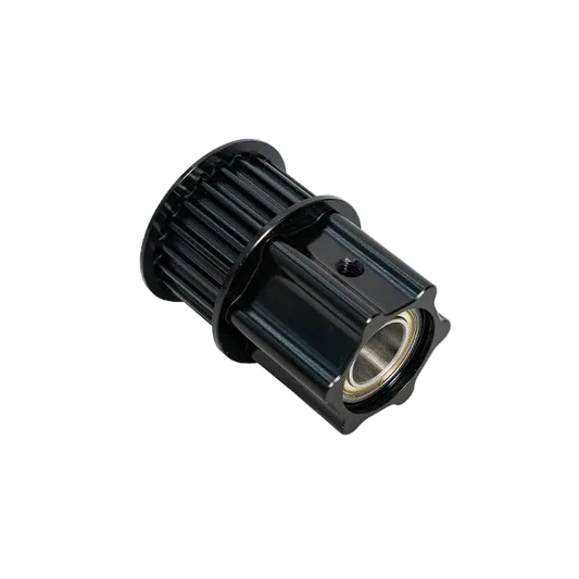 20 tooth Pulley with 1-1/8 inch OD Aluminum Stub Roller Hub, 5mm HTD