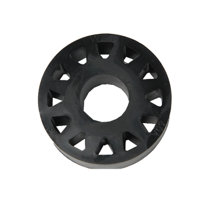 Black straight flex wheel 60A 1/2 Hex Stretch. 3" OD x 1" Wide Straight Flex Wheel (1-1/4" Round Stretch, 60A)