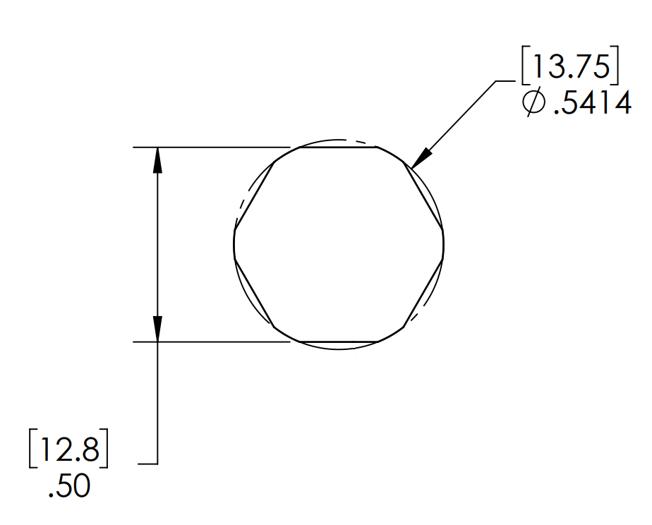 Falcon Spline to 1/2" ThunderHex Adapter